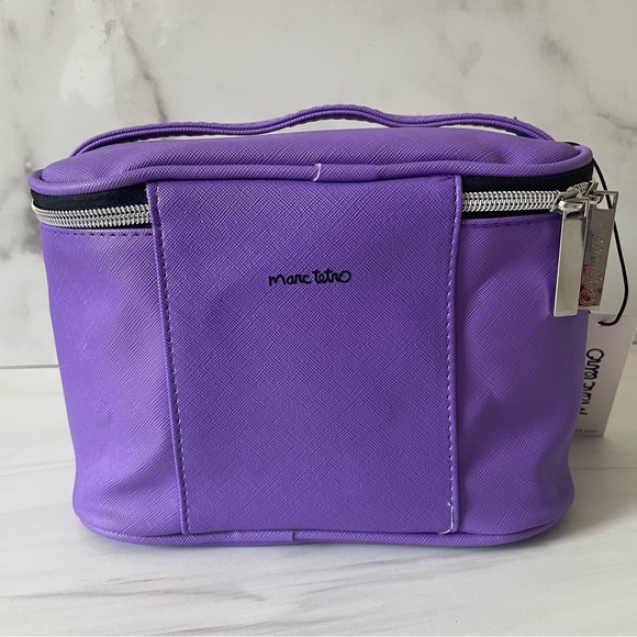 Marc Tetro Bichon Frise Cosmetic Tote/ Pouch- Purple- NWT - Picture 2 of 7